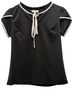 Monteau Black Short Sleeve Blouse Size S - photo 1