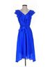DKNY 100% Polyester Blue Dkny Cocktail Dress Size 4 - photo 1