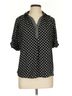 Max Studio 100% Polyester Polka Dots Black Max Studio 3/4 Sleeve Blouse Size L - photo 1