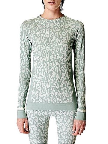 Sweaty Betty Leopard Jacquard Base Layer Top Long Sleeve T-Shirt (view 1)