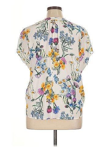 Amour Vert Amour Vert Short Sleeve Silk Top (view 2)