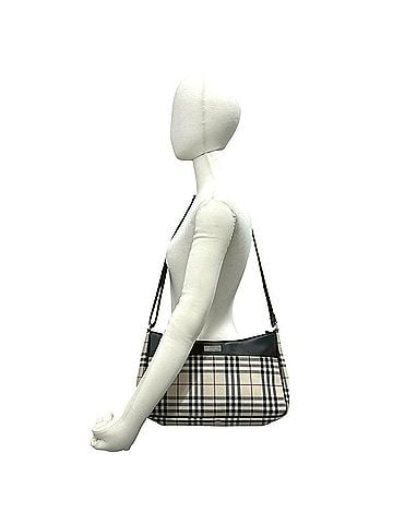 Burberry BURBERRY Nova Check pattern, logo hardware, canvas and leather shoulder bag/sacoche, beige/brown, 88412 (view 2)