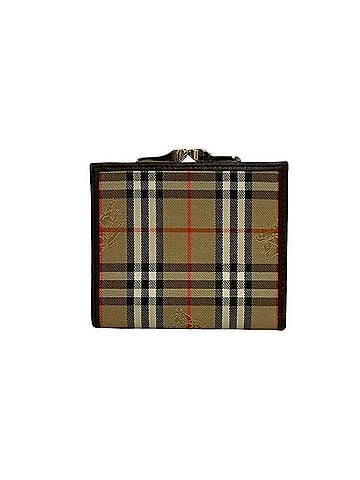 Burberry BURBERRY Shadow Horse Logo Nova Check Canvas Leather Clasp Bi-fold Wallet Beige Brown 39933 (view 2)