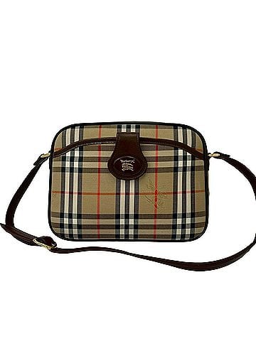 Burberry Burberrys Nova Check pattern Shadow Horse logo canvas and leather semi-shoulder bag, brown, 21271 (view 1)