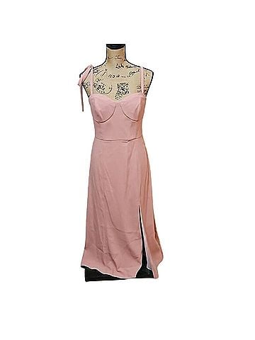 Dessy Collection DesertRose Bustier Midi Cocktail Dress (view 2)
