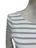 Saint James Stripes White Gray Long Sleeve Top Size 6 - photo 5