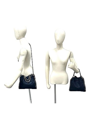 Stella McCartney Stella McCartney Falabella Eco-Leather 2-Way Chain Handbag/Shoulder Bag, Navy, 24707 (view 2)