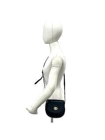 Burberry Burberrys Nova Check pattern Shadow Horse logo hardware Leather mini shoulder bag Black 40744 (view 2)