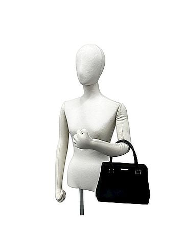 Burberry BURBERRY Burberry Logo Hardware Nova Check Pattern Leather Handbag Mini Tote Bag Black 30055 (view 2)