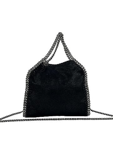 Stella McCartney Stella McCartney Falabella Eco-Leather 2-Way Chain Shoulder Bag/Handbag, Black 05527 (view 1)