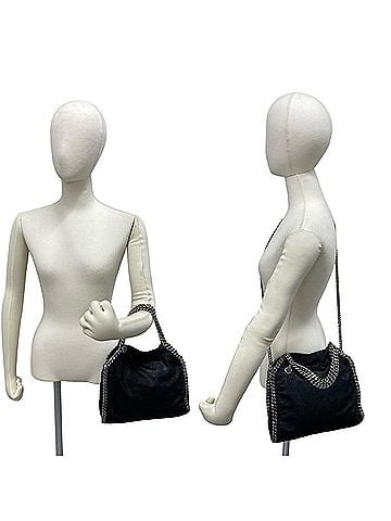 Stella McCartney Stella McCartney Falabella Eco-Leather 2-Way Handbag/Shoulder Bag, Black, 302-7 (view 2)