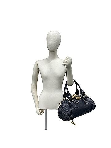 Chloé Chloé Chloe Vintage Paddington Leather Handbag Boston Bag Black 67695 (view 2)