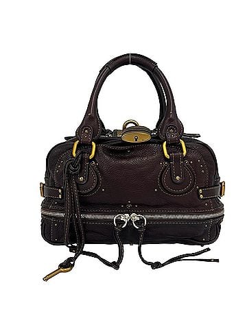 Chloé Chloé Chloe Paddington Boston Bag, Logo Hardware, Leather, Genuine Handbag, Travel Brown, b94-7 (view 1)