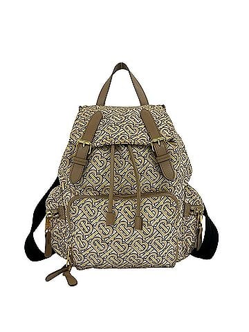 Burberry BURBERRY TB Monogram Nylon Leather Backpack/Daypack, Beige, 3014g (view 1)