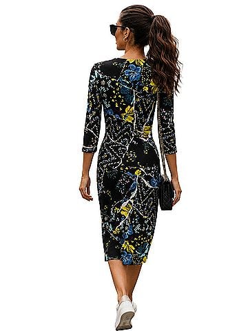 Erdem Allegra Floral Print Jersey Casual Dress (view 2)