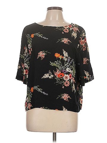Amour Vert Amour Vert Short Sleeve Silk Top (view 1)
