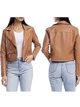Blank NYC Faux Leather Cropped Moto Jacket Faux Leather Jacket (view 1)