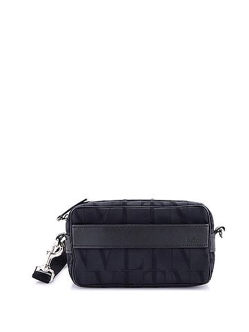 Valentino Garavani VLTN Shell Camera Bag Jacquard With Leather Small (view 1)