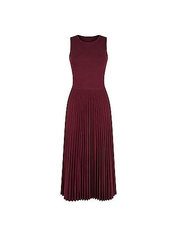 Theory Midrelle Satin Pleated Cocktail Dress (view 1)