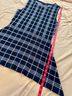 Theory Plaid Blue White Black Sleeveless Blouse Size M - photo 6