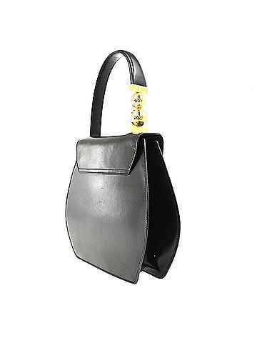 Céline Vintage Leather Black Leather Shoulder Bag Bag (view 2)