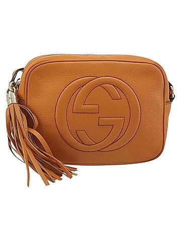Gucci Soho Disco Leather Orange Leather Shoulder Bag Bag (view 1)