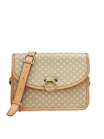 Céline Vintage Macadam Circle Logo Canvas And Leather Beige Pvc Shoulder Bag Bag (view 1)