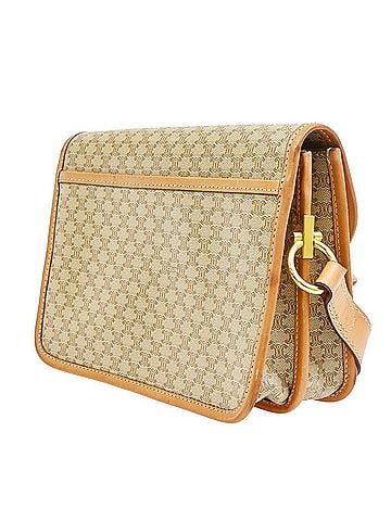Céline Vintage Macadam Circle Logo Canvas And Leather Beige Pvc Shoulder Bag Bag (view 2)