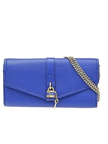 Chloé Aby Chain Leather Blue Leather Shoulder Bag Bag (view 1)