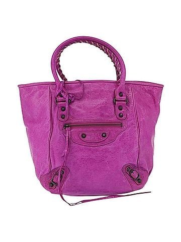 Balenciaga Classic Studs Sunday Tote Leather Purple Leather Handbag (view 1)