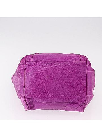 Balenciaga Classic Studs Sunday Tote Leather Purple Leather Handbag (view 2)