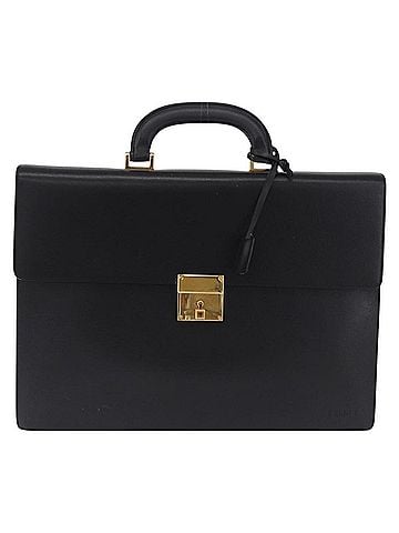 Céline Cartable Business Leather Black Leather Briefcase Bag (view 1)