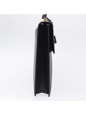 Céline Cartable Business Leather Black Leather Briefcase Bag (view 2)