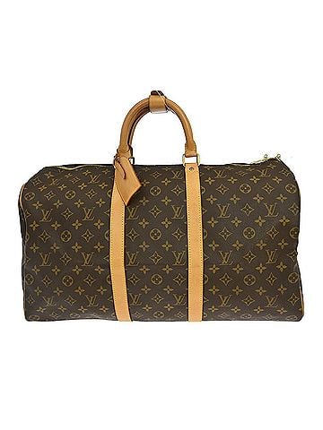 Louis Vuitton Keepall Monogram Brown Canvas Travel Bag Bag (view 1)