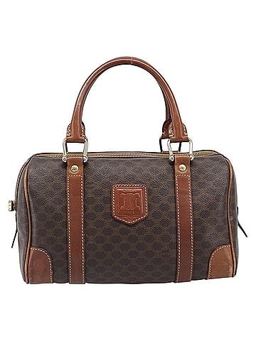 Céline Boston Triomphe Coated Canvas Brown Pvc Handbag (view 1)