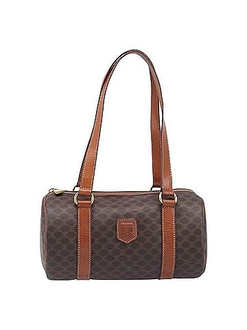 Céline Vintage Macadam Canvas And Leather Brown Pvc Handbag (view 1)