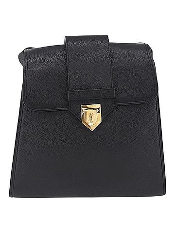 Saint Laurent Vintage Shoulder Bag Leather Black Leather Shoulder Bag Bag (view 1)