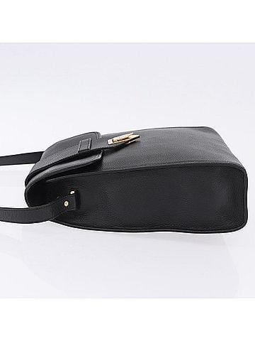 Saint Laurent Vintage Shoulder Bag Leather Black Leather Shoulder Bag Bag (view 2)