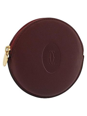 Cartier Must De Leather Burgundy Leather Wallets Accessory (view 1)