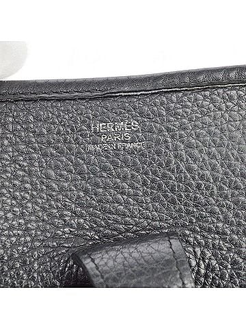 Hermès Evelyne Bag Gen Ii Clemence Black Leather Handbag (view 2)
