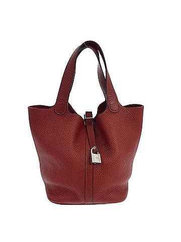Hermès Picotin Lock Clemence Red Leather Handbag (view 1)