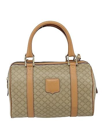 Céline Boston Triomphe Coated Canvas Beige Pvc Handbag (view 1)