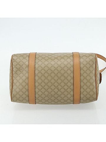 Céline Boston Triomphe Coated Canvas Beige Pvc Handbag (view 2)