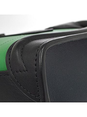 Céline Luggage Leather Green Leather Handbag (view 2)