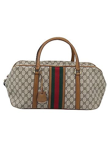 Gucci Zip Boston Gg Canvas And Leather Beige Pvc Handbag (view 1)