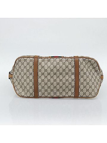Gucci Zip Boston Gg Canvas And Leather Beige Pvc Handbag (view 2)