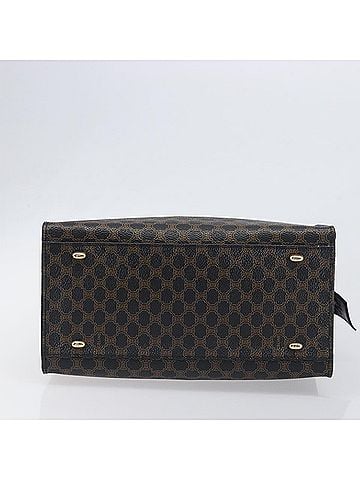 Céline Vintage Macadam Canvas Black Pvc Tote Bag Bag (view 2)