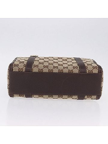 Gucci Abbey Boston Canvas Beige Canvas Shoulder Bag Bag (view 2)