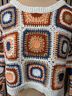 American Eagle Outfitters Retro Bohemian Crochet Crew Neck Sweater Pullover Sweater - photo 3