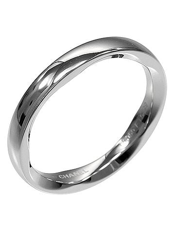 Chanel Chanel Camellia Wedding Ring, Platinum 950, Approx. 6.28g. (view 1)